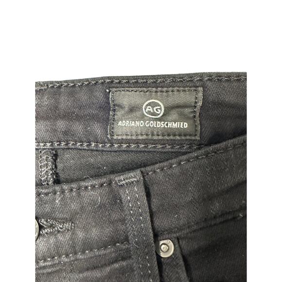 AG Adriano Goldschmied The Prima Mid-Rise Cigarette Black Jeans Women's 25 - Picture 2 of 6